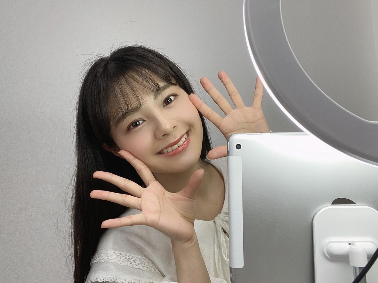 リモート対談に応じたNGT48本間日陽