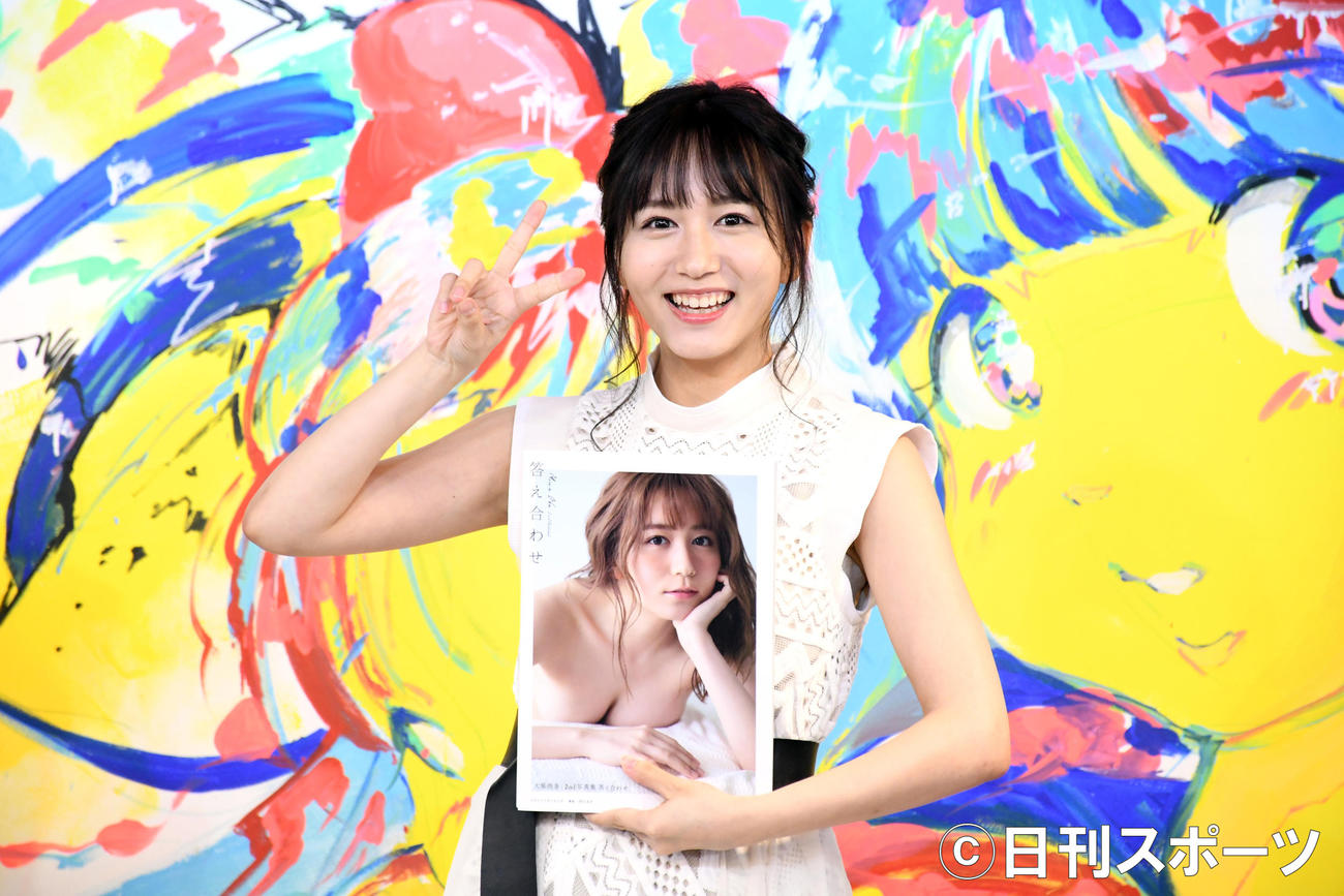 写真集「答え合わせ」発売イベントを行ったSKE48大場美奈（撮影・大友陽平）