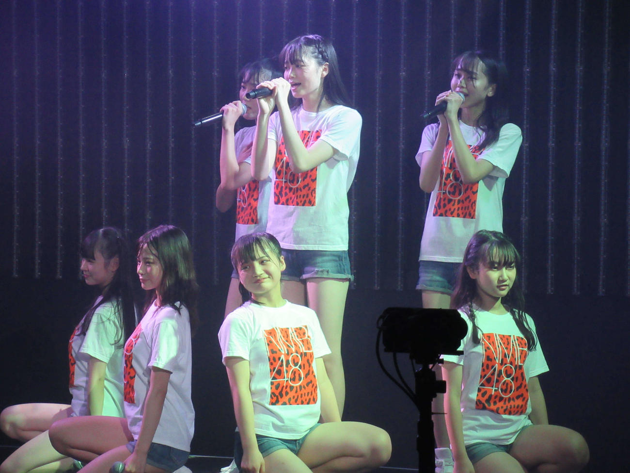 吉田朱里がプロデュースした公演「Will　be　idol」に出演したNMB487期研究生（撮影・星名希実）