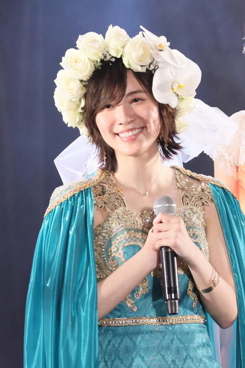 卒業公演を終えて笑顔を見せるSKE48松井珠理奈
