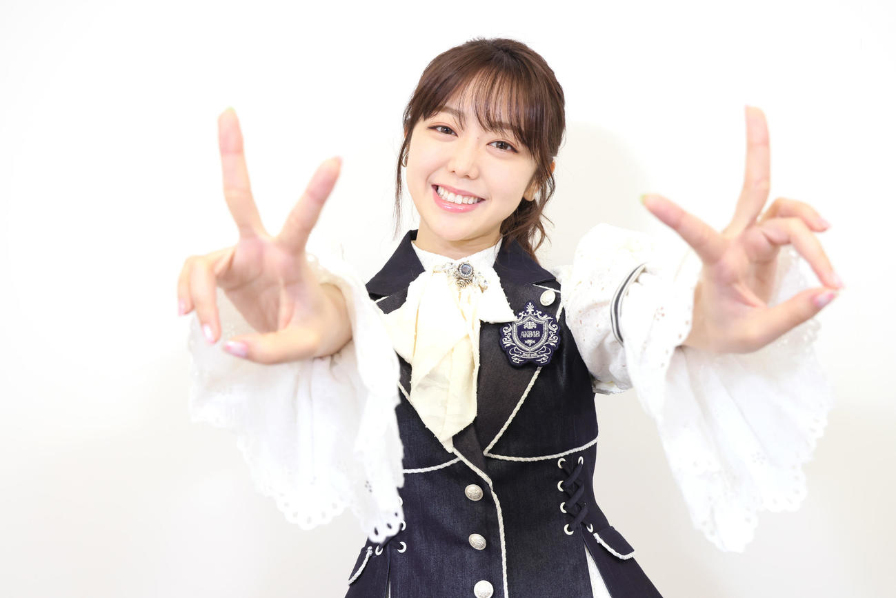 卒業を前に思いを語ったAKB48の峯岸みなみ（撮影・足立雅史）