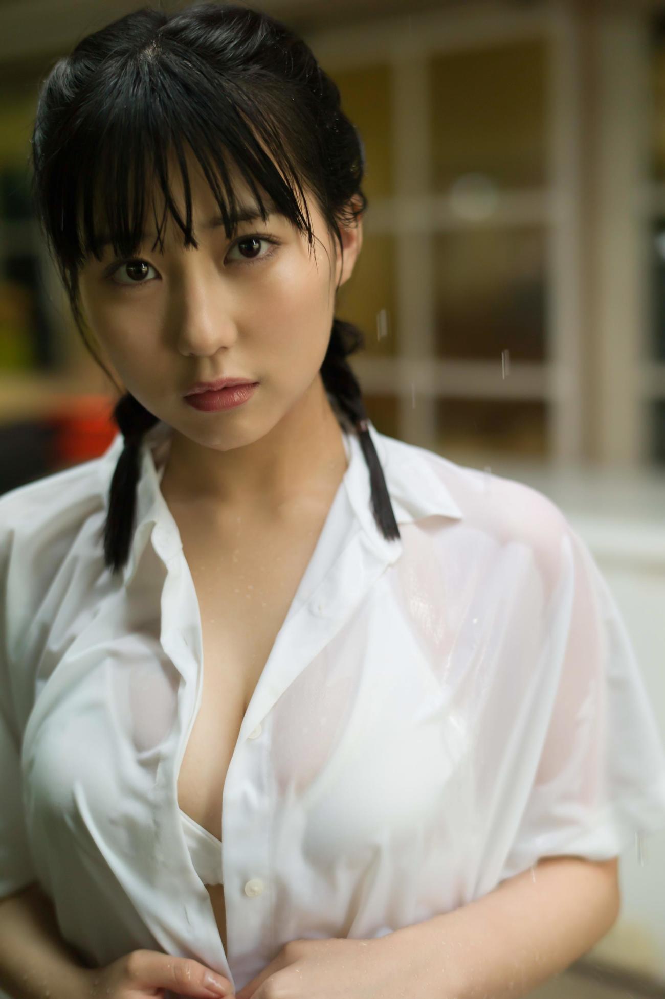 ファースト写真集の発売が決まったHKT48田中美久（撮影・細居幸次郎）