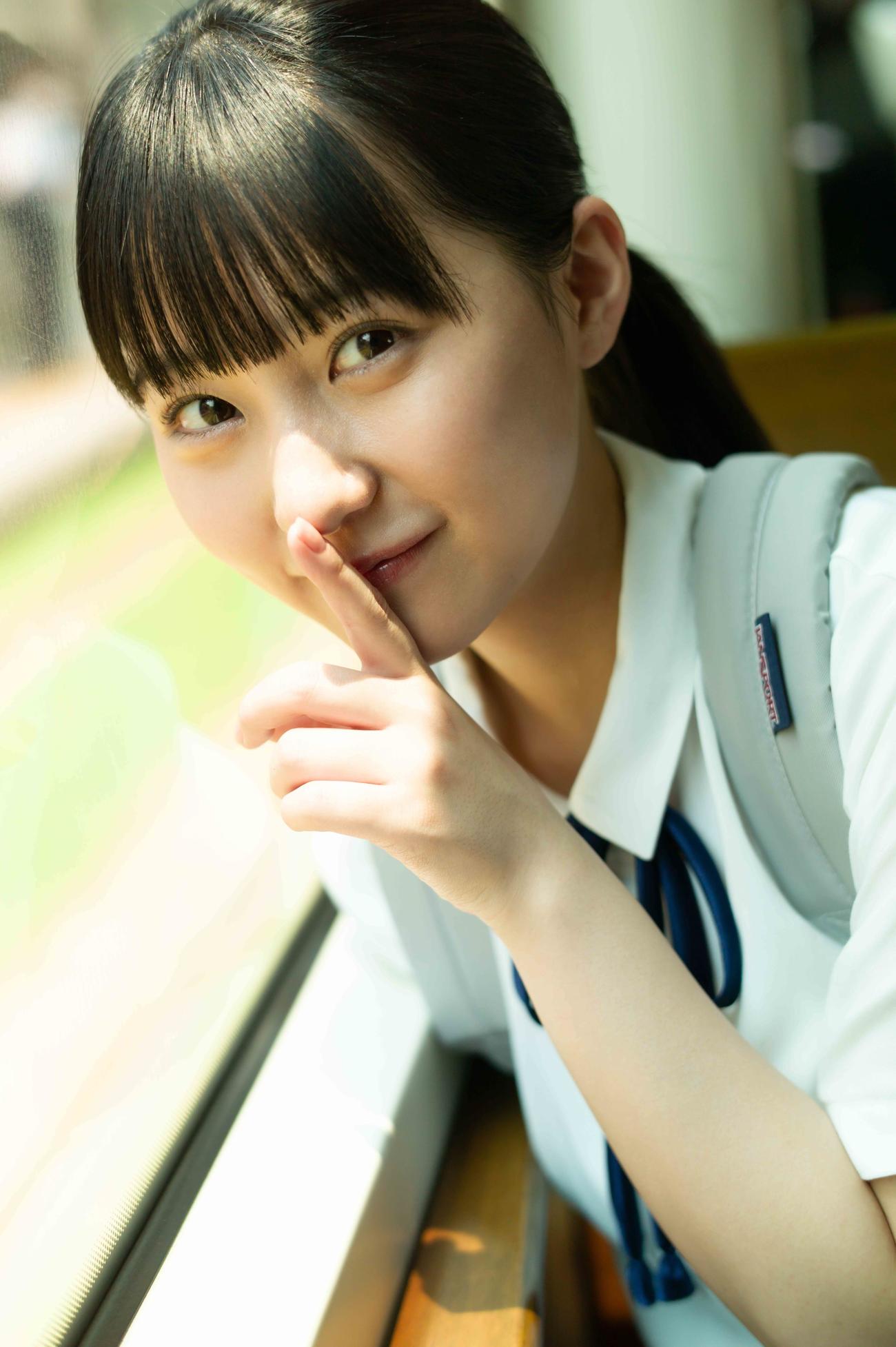 ファースト写真集の発売が決まったHKT48田中美久（撮影・細居幸次郎）