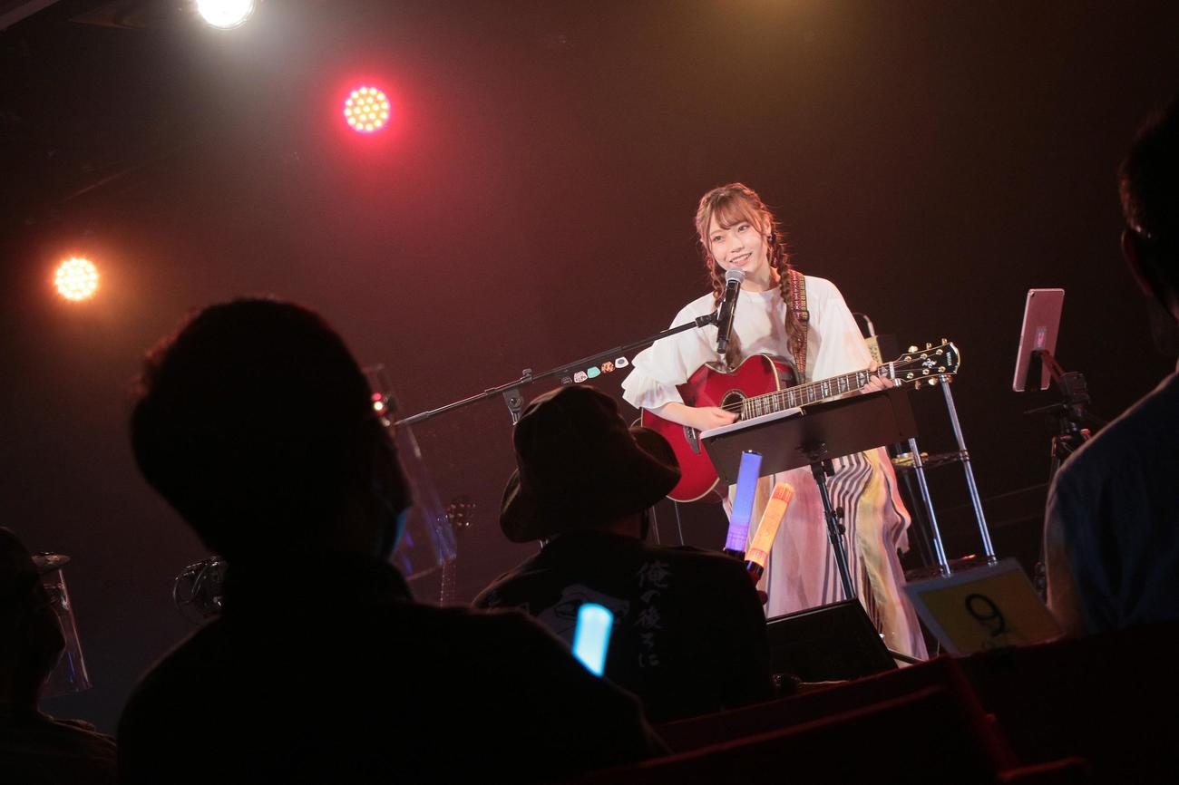 「さあやギター」配信1周年記念イベントを行ったNGT48川越紗彩（C）Flora