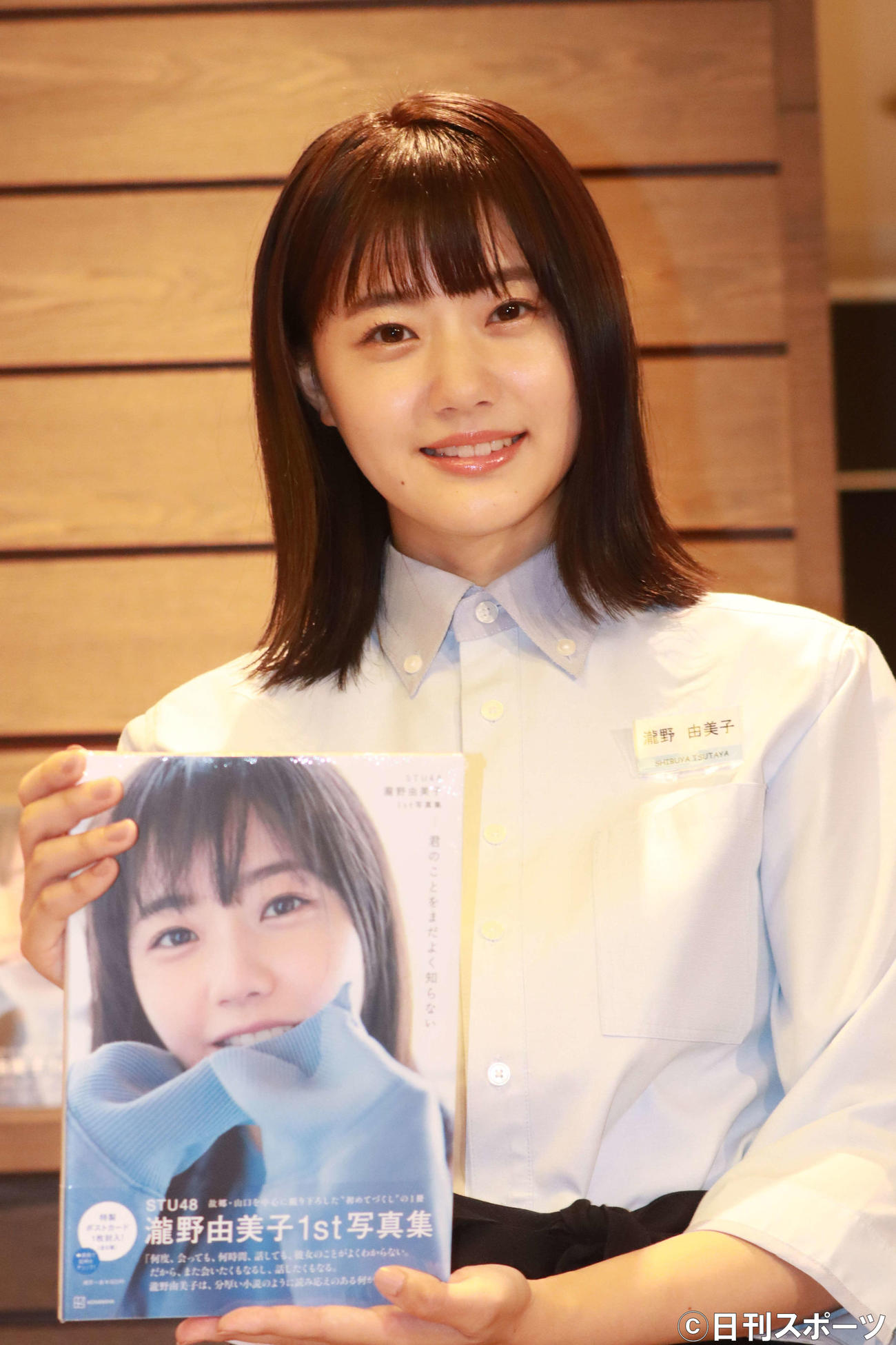 SHIBUYA TSUTAYAの一日店長に就任した瀧野由美子（撮影・勝部晃多）