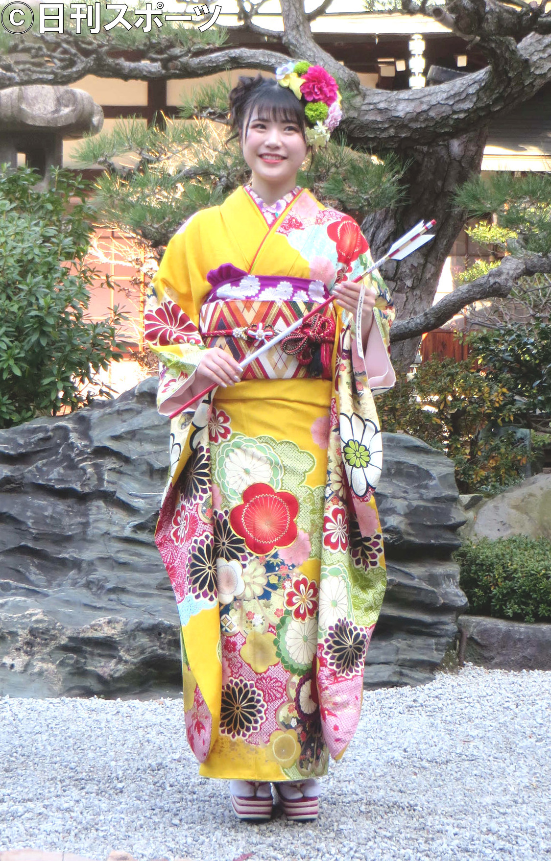 成人式を迎えたNMB48の出口結菜