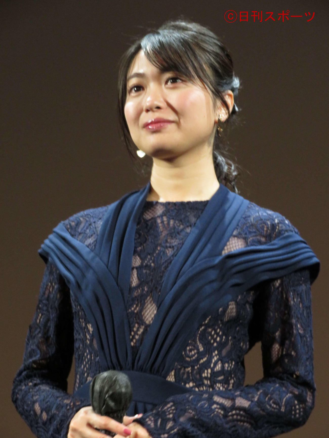 日中合作映画「安魂」（日向寺太郎監督）の舞台あいさつに登壇した北原里英（撮影・三須佳夏）