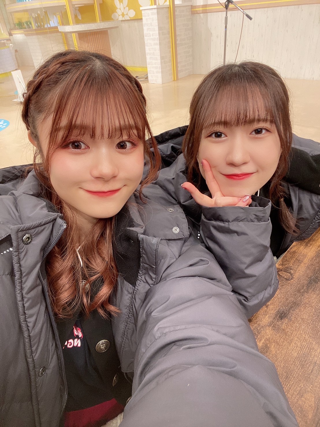 今年からNGT48らーめん部に入部した清司麗菜(左）と對馬優菜子