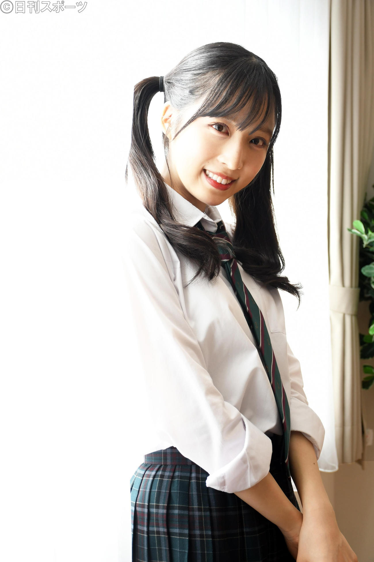 ABCドラマ「恋に無駄口」で初のヒロイン役を演じているAKB48小栗有以（撮影・大友陽平）