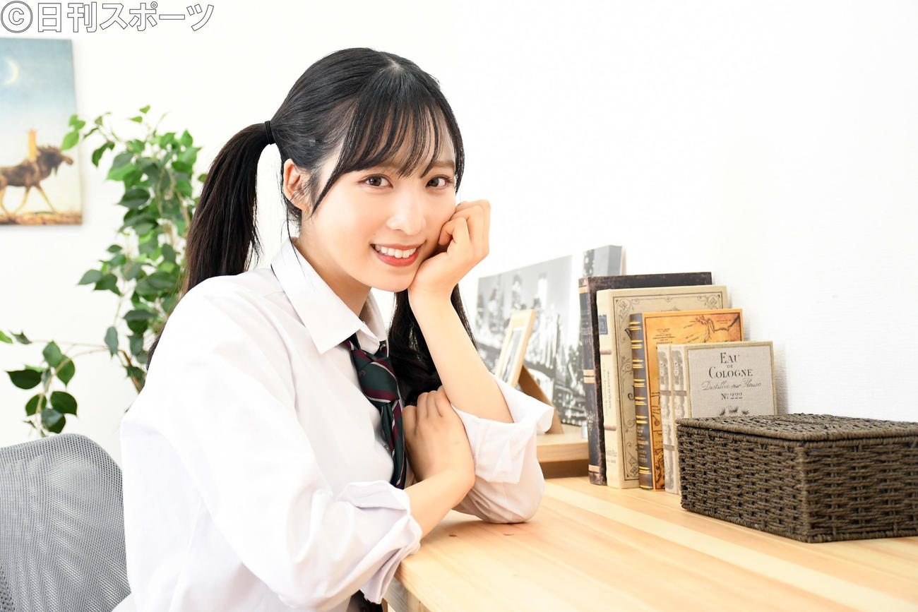 ABCドラマ「恋に無駄口」で初のヒロイン役を演じているAKB48小栗有以（撮影・大友陽平）