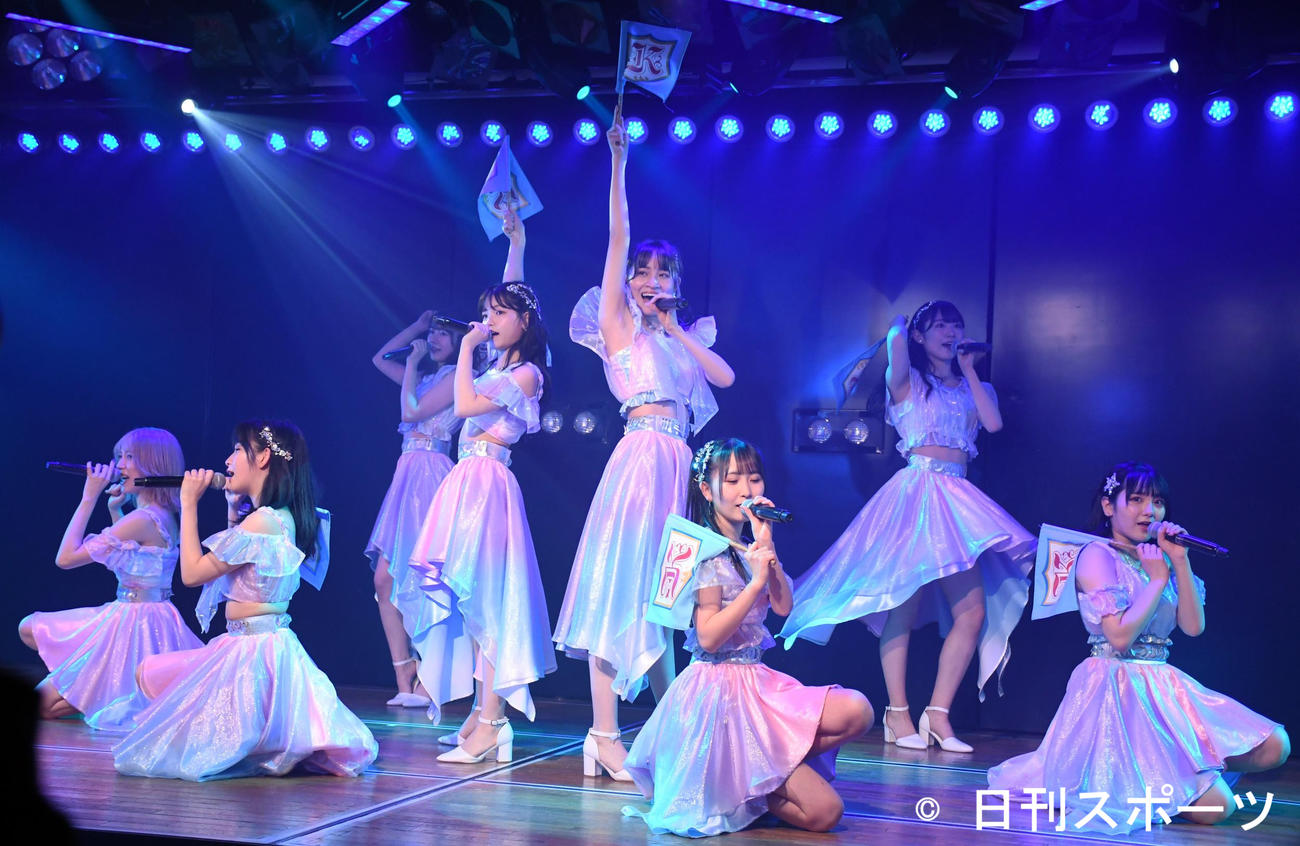 「逆上がり公演」初日公演を行ったAKB48の田口チームKメンバー（撮影・大友陽平）