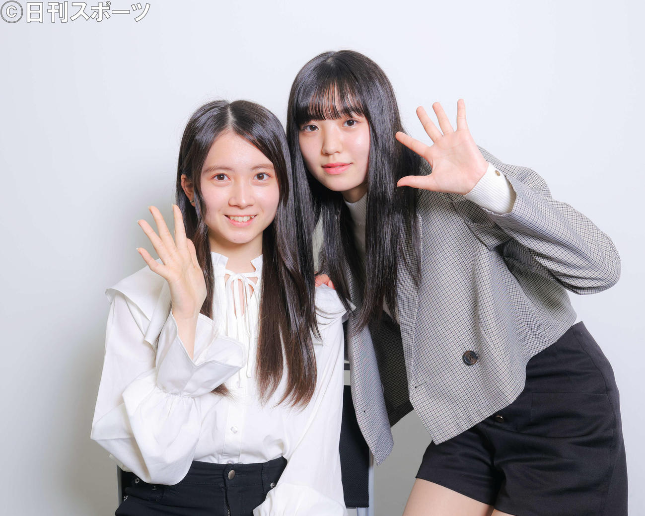 お互い負けず嫌いと話す水島美結（左）と小濱心音。北海道出身同士のこれからの活躍に期待です（撮影・河田真司）