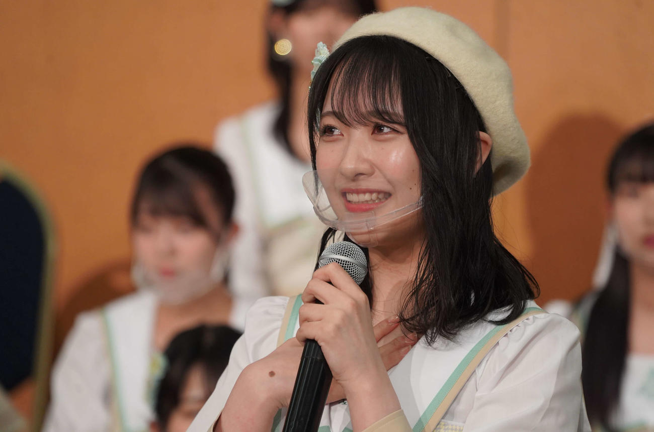 シングルカップリングユニット「STU48瀬戸内PR部隊Season2」投票企画で1位に輝いた石田千穂（C）STU48／KING RECORDS