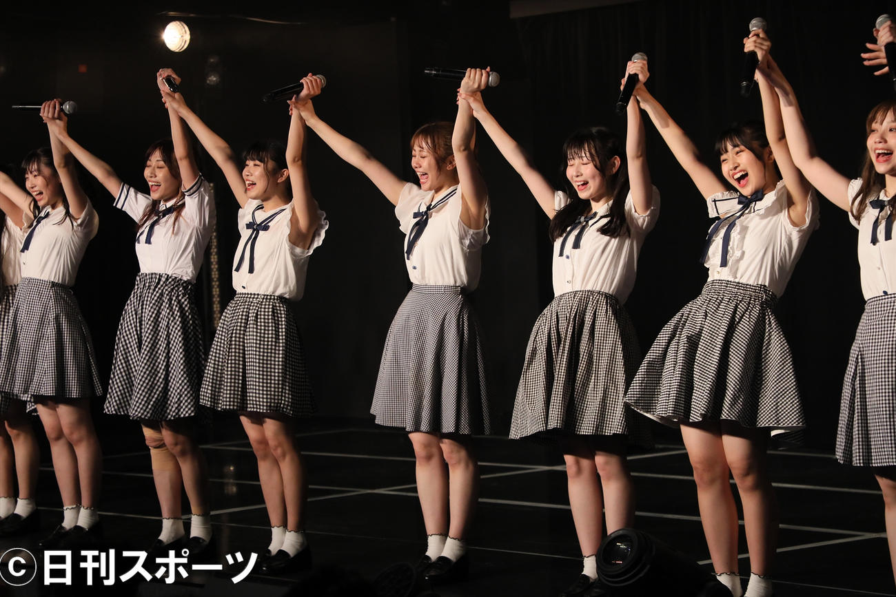 オリジナル新公演「愛を君に、愛を僕に」初日夜公演に出演したSKE48チームSメンバー（C）2022 Zest, Inc.