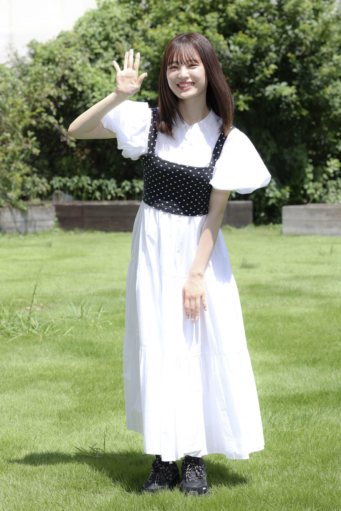 9期生オーディションを受ける方たちを待ち望む新澤菜央（撮影・河田真司）