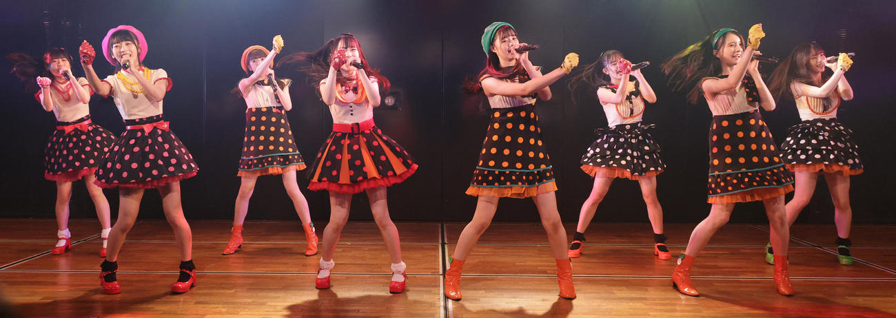 「ただいま恋愛中」ゲネプロを公開したAKB48 17期研究生（撮影・中島郁夫）