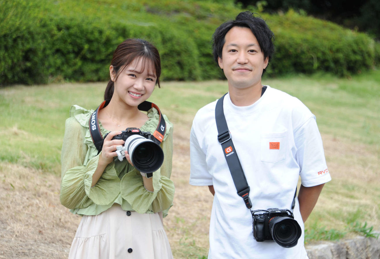嶋田さんにカメラの使い方をちょっと教えていただきました