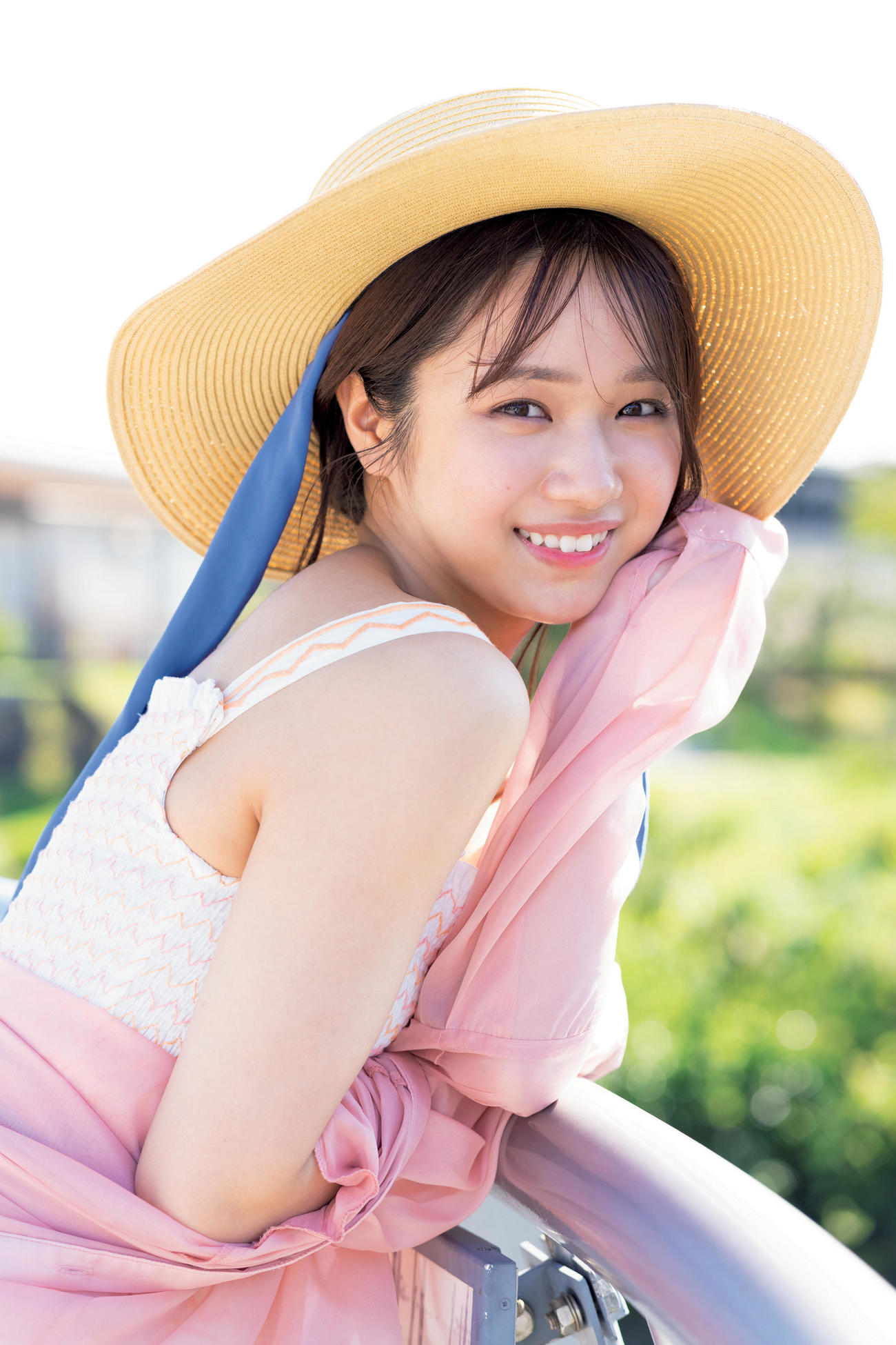 「Platinum FLASH Vol．20」で初の水着グラビアに挑戦するNGT48真下華穂（木村哲夫氏撮影）