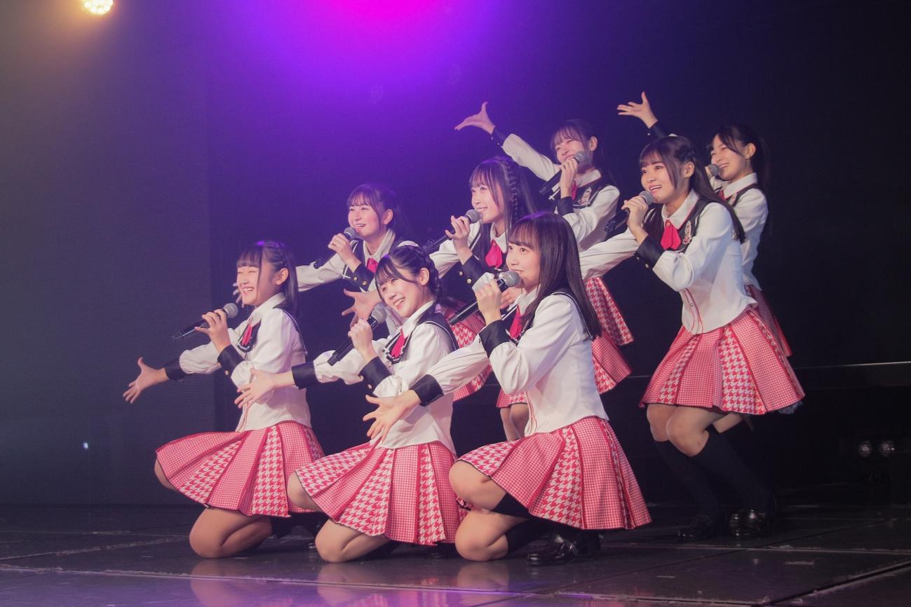 「PARTYが始まるよ」初日公演に出演したNGT48の3期研究生（C）Flora