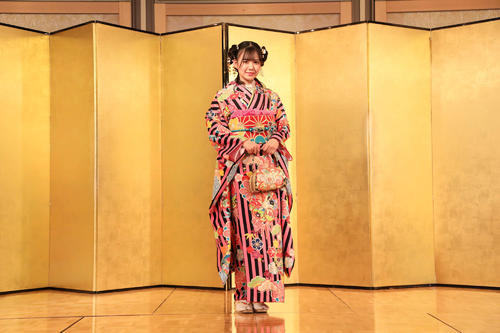 成人式を行ったSKE48岡本彩夏（C）2023 Zest，Inc．／衣装協力　株式会社清水屋