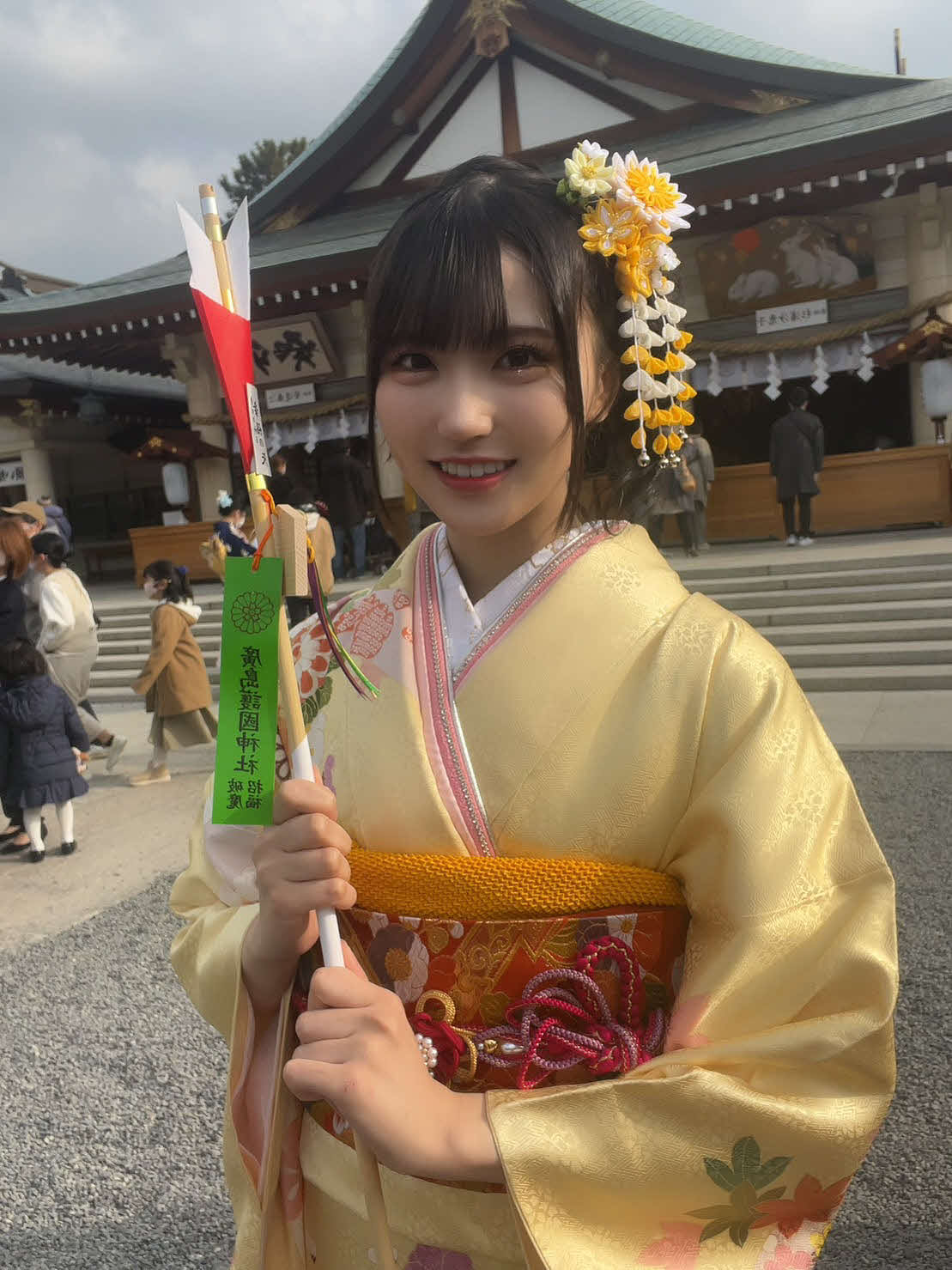 成人奉告祭を行ったSTU48吉崎凜子（C）STU48