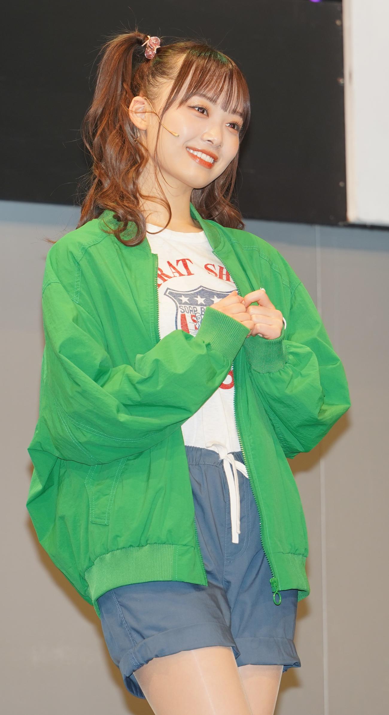 舞台「オッドタクシー　金剛石は傷つかない」の取材会に出席した濱岸ひより（撮影・佐藤勝亮）