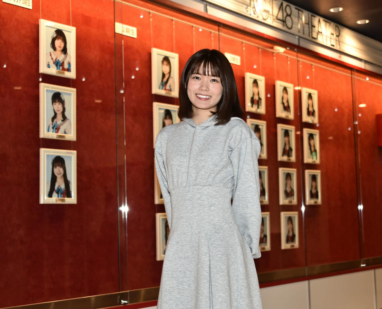 NGT48を2月いっぱいで卒業する安藤千伽奈（NGT48劇場前で）
