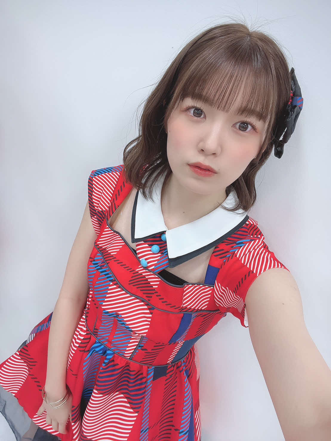 21日の劇場公演時に自撮り。「卒業公演が楽しみです」