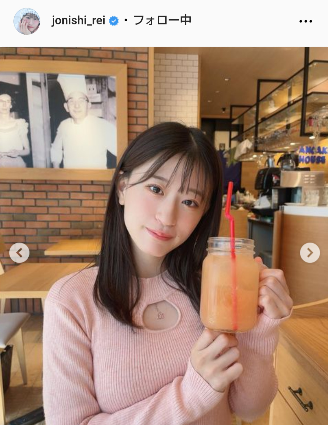 NMB48上西怜のインスタグラムから