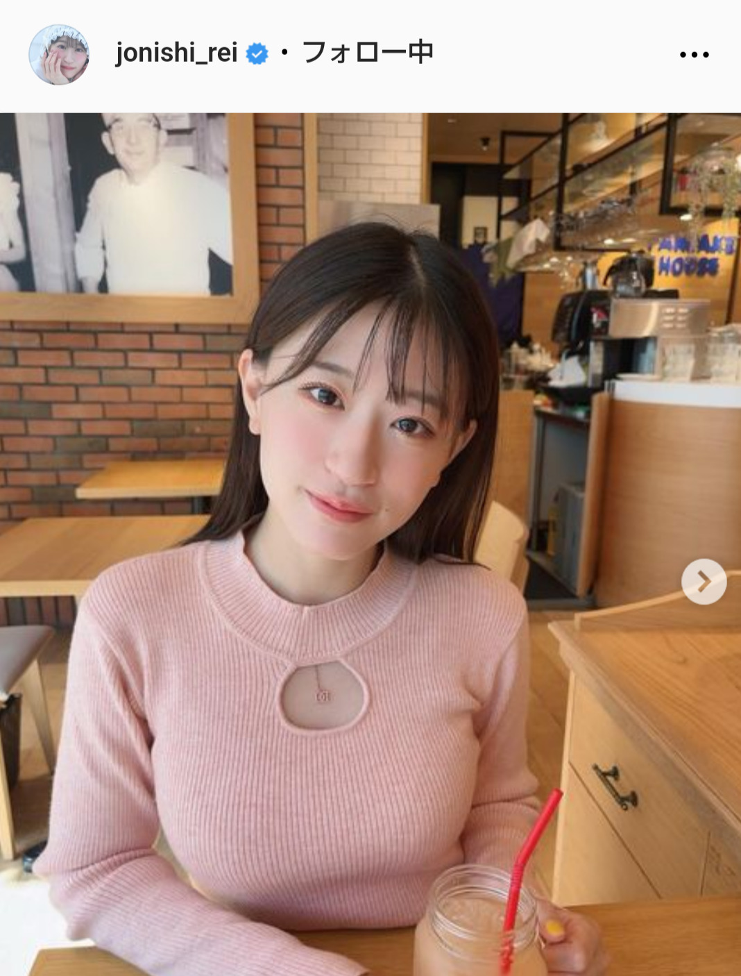 NMB48上西怜のインスタグラムから