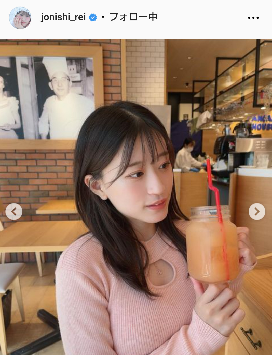 NMB48上西怜のインスタグラムから