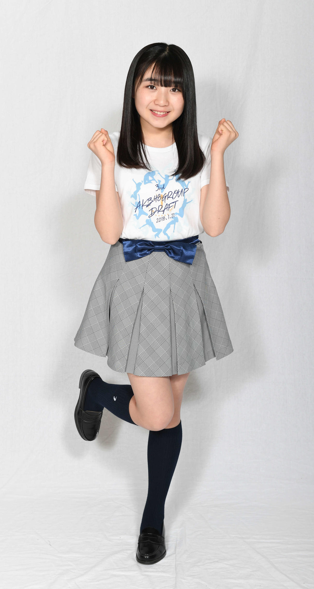 2018年4月、選抜総選挙を前にポーズを決めるAKB48チームKドラフト研究生時代の小林蘭