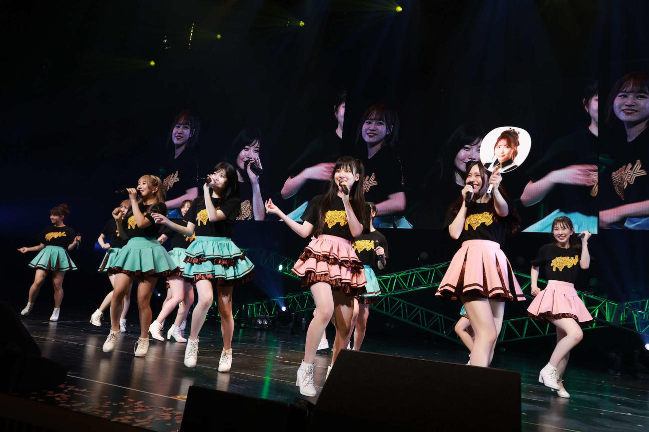春のチームコンサートでパフォーマンスするSKE48チームEのメンバー（C）2023 Zest，Inc