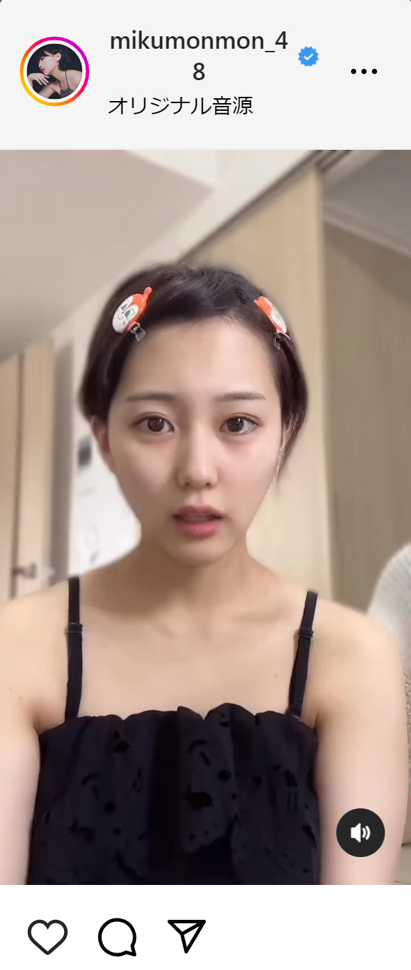 HKT48田中美久のインスタグラムから