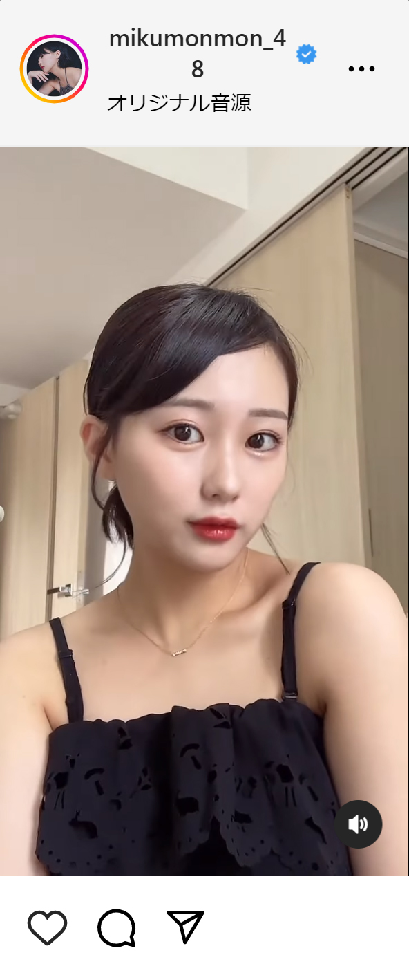 HKT48田中美久のインスタグラムから