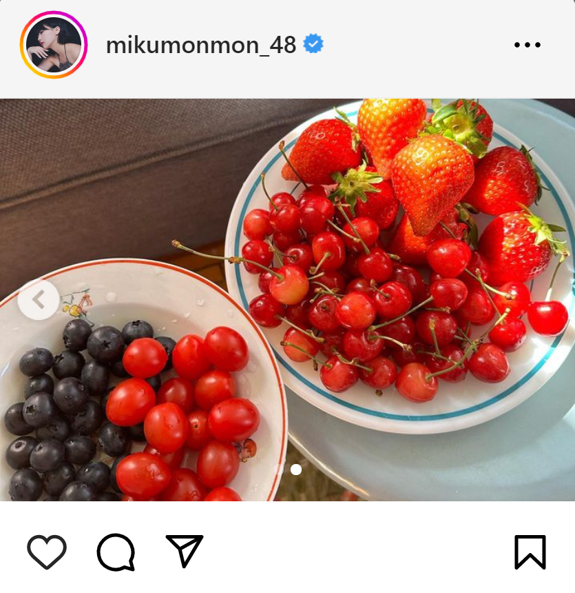 HKT48田中美久のインスタグラムから