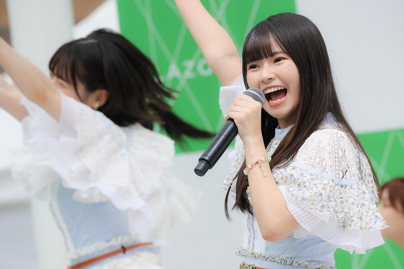 新シングル「好きになっちゃった」発売記念イベントで歌うSKE48原優寧（C）2023 Zest, Inc.／AEI