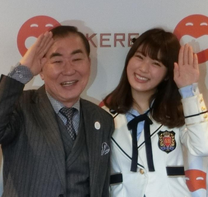 2019年2月　「いらっしゃ～い」桂文枝のギャグを一緒に披露したNMB48渋谷凪咲
