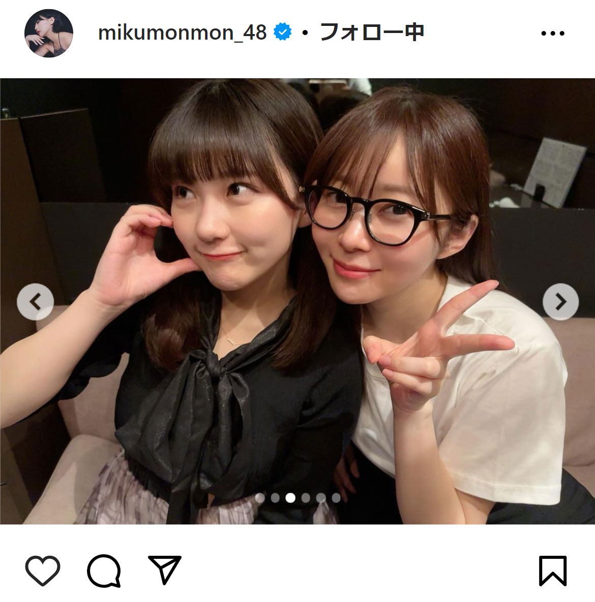 HKT48田中美久のインスタグラムから