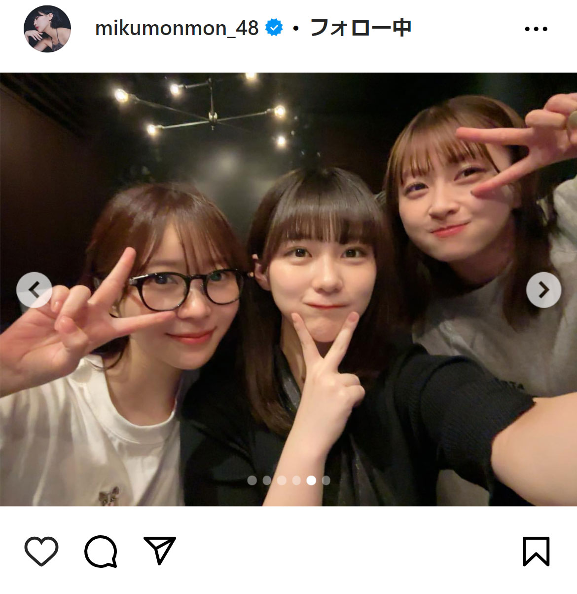 HKT48田中美久のインスタグラムから