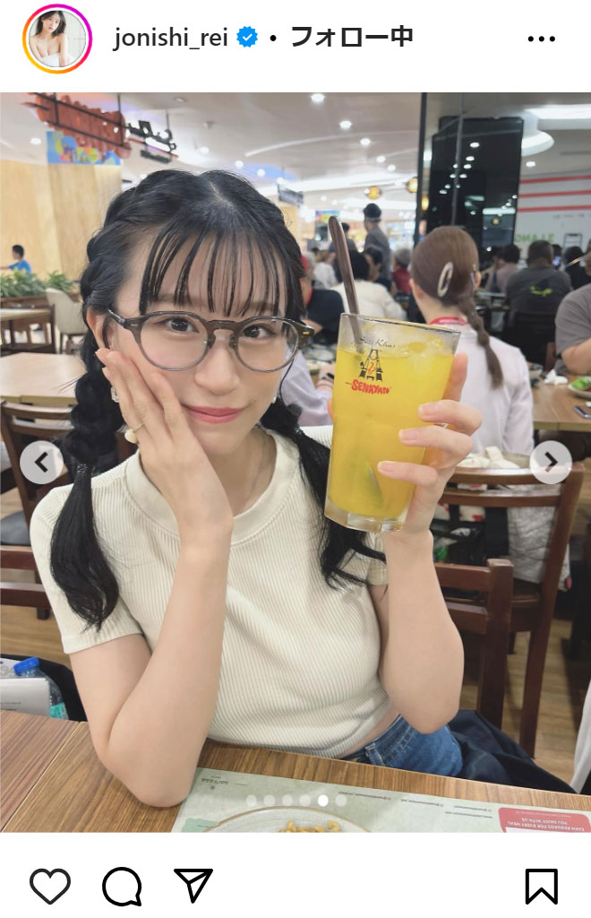 上西怜のインスタグラムから