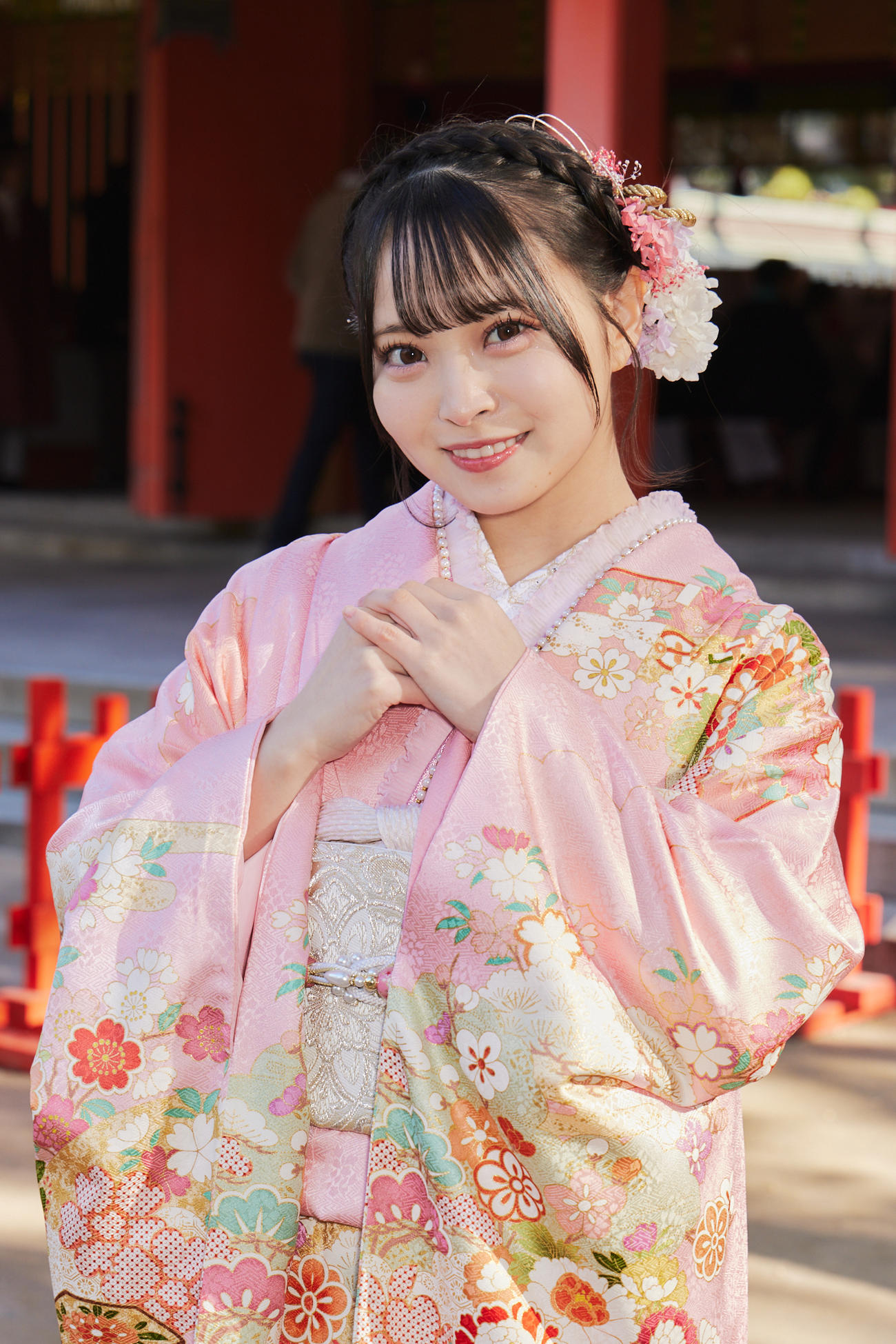 成人式を迎えたHKT48竹本くるみ（C）Mercury