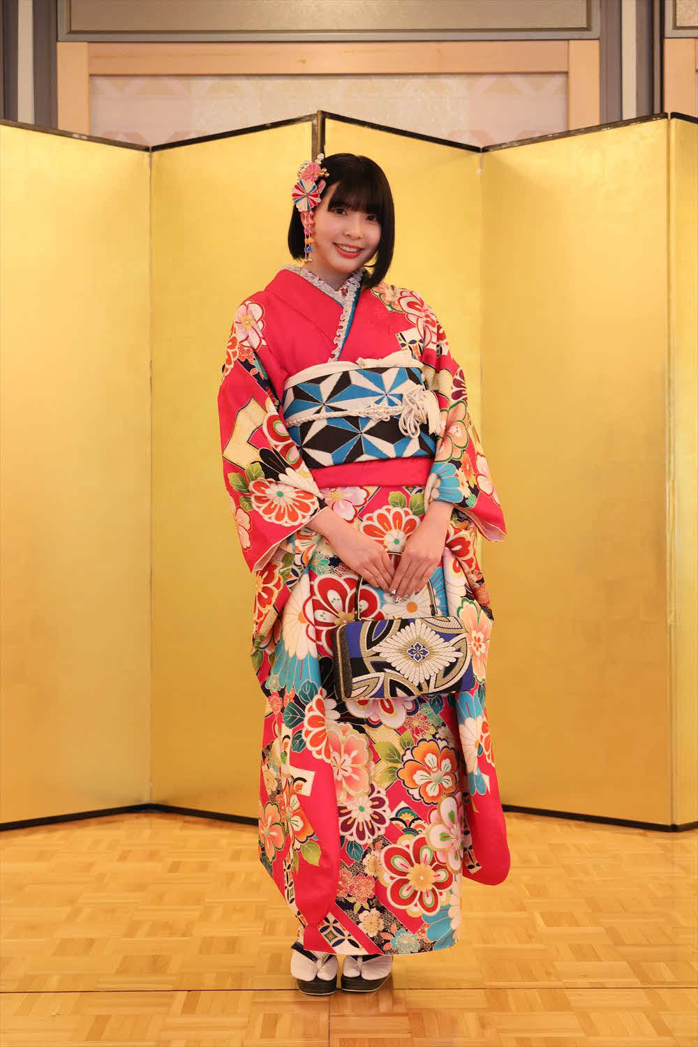 「二十歳のつどい」を行ったSKE48鈴木愛菜（C）2024 Zest, Inc.／衣装協力：株式会社清水屋