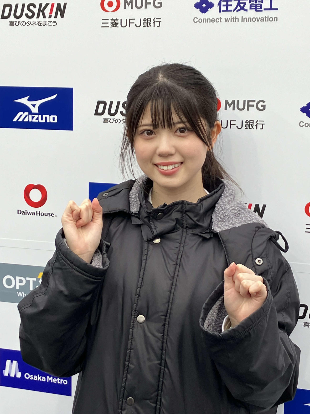 大阪マラソンのチャレンジランを完走したNMB48坂下真心（撮影・阪口孝志）