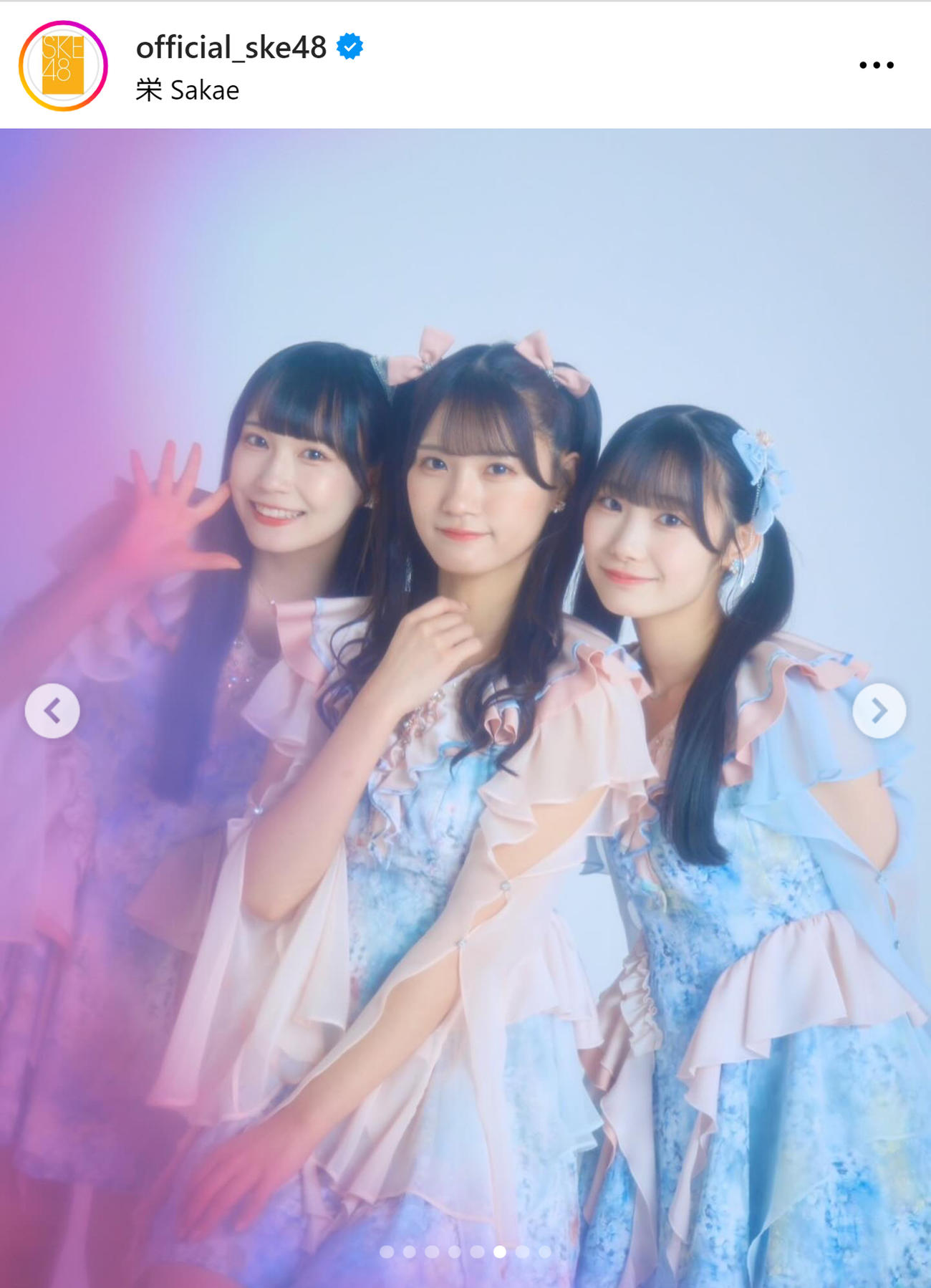 SKE48の公式インスタグラムから