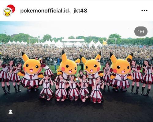 JKT48、ピカチュウとコラボステージ披露！　キュートなおそろい衣装でAKBヒット曲熱唱