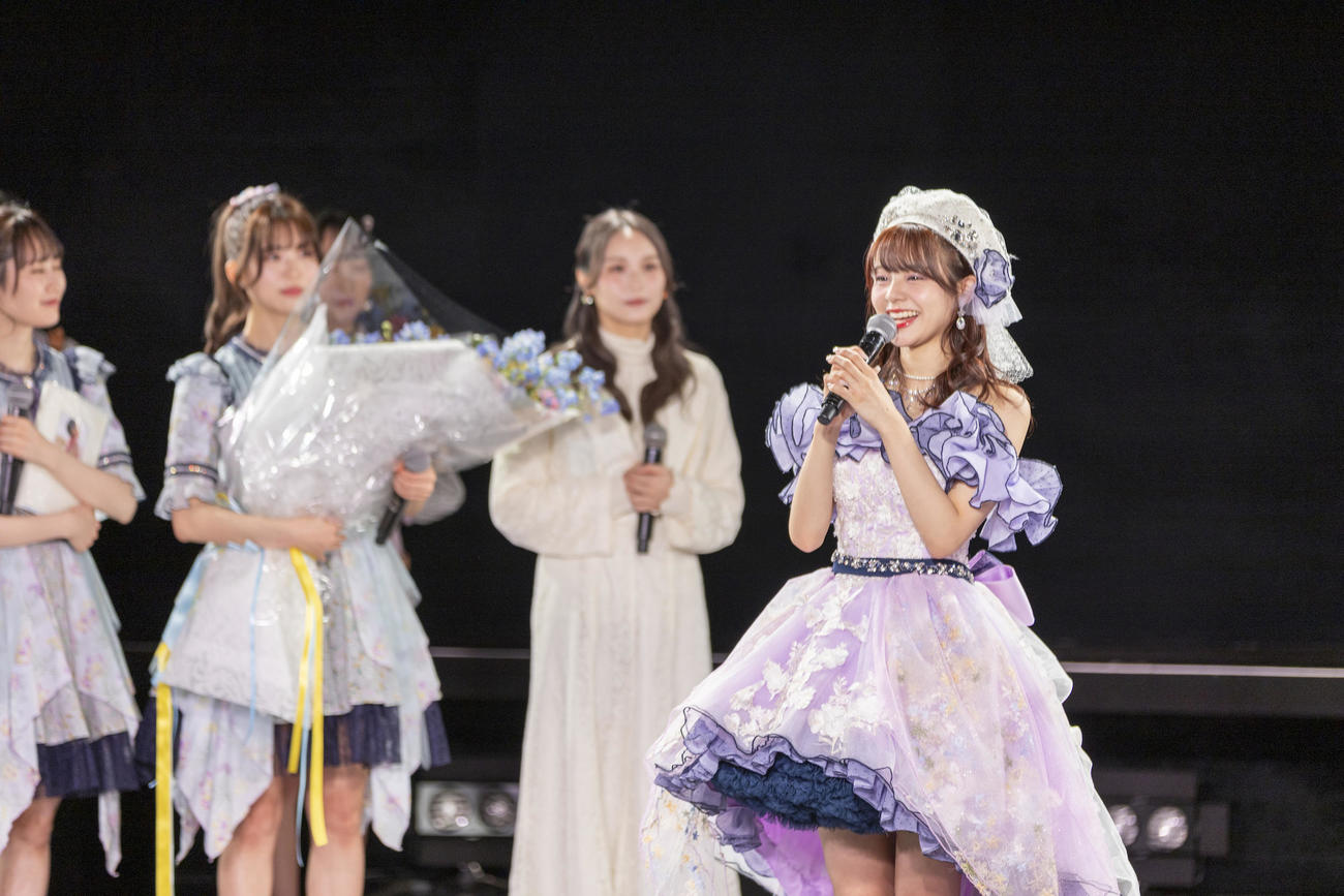 NGT48劇場で卒業公演を行った本間日陽（C）Flora