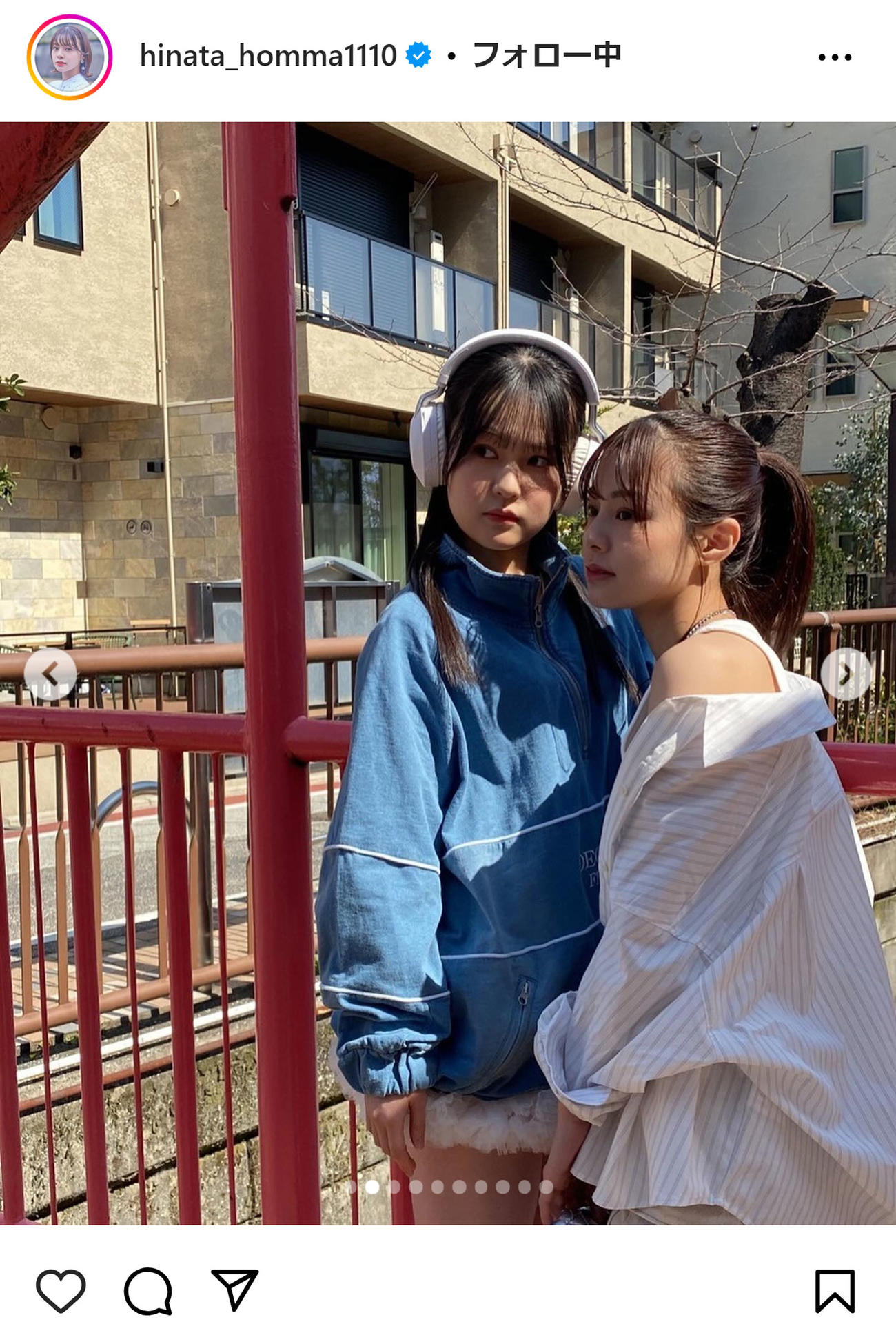 本間日陽のインスタグラムから