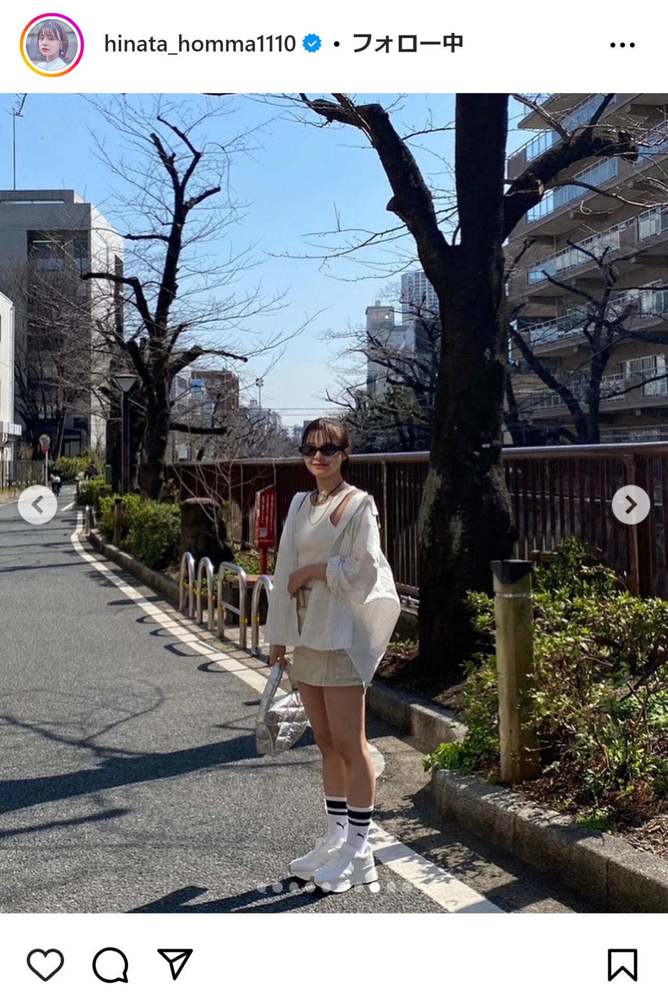 本間日陽のインスタグラムから