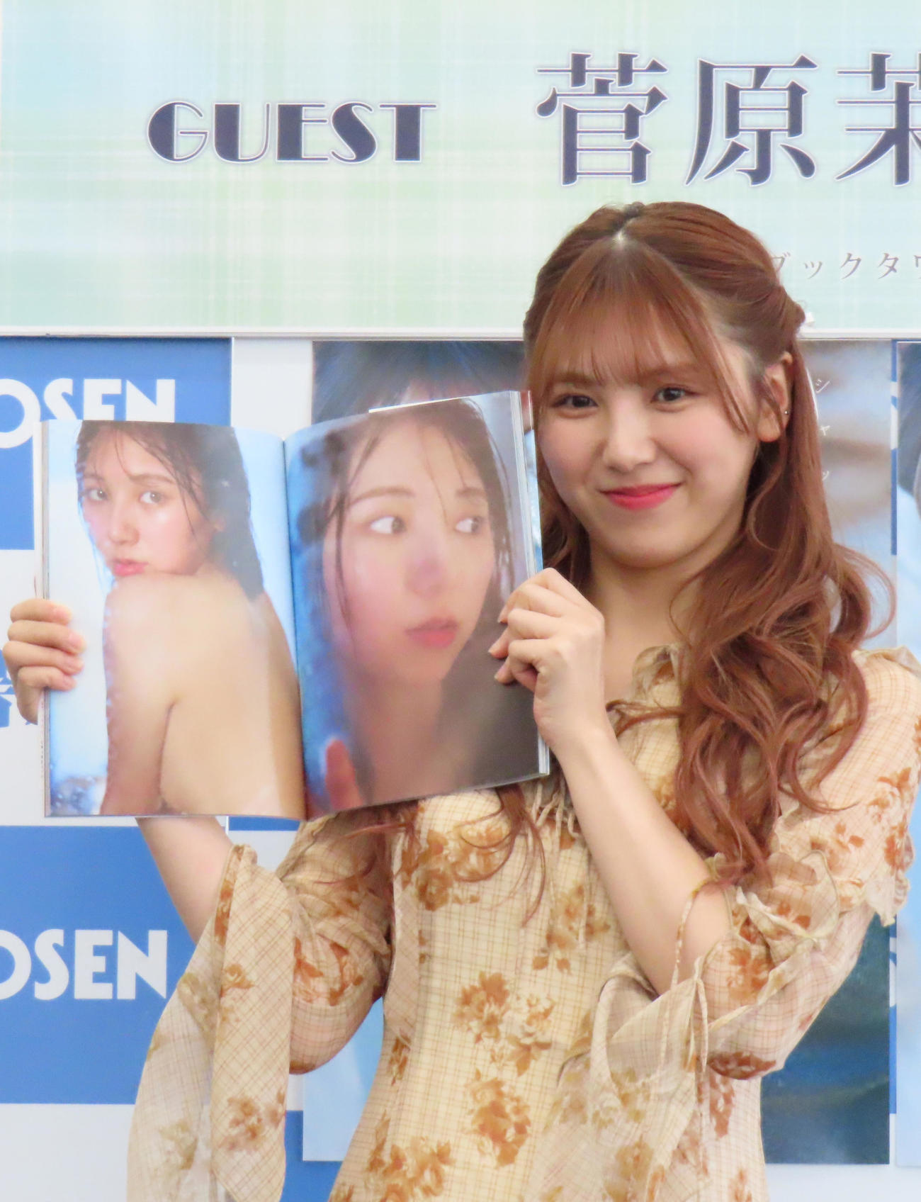 ファースト写真集発売記念イベントを開催したSKE48菅原茉椰（撮影・横山慧）